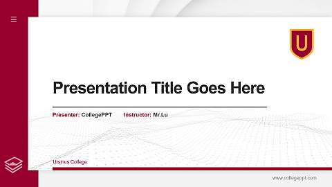 Ursinus College Thesis Proposal/Graduation Defense PPT Template