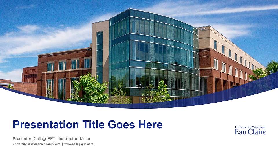 University of Wisconsin-Eau Claire Course/Courseware Creation PPT Template16:9 ratio PPT effect preview image