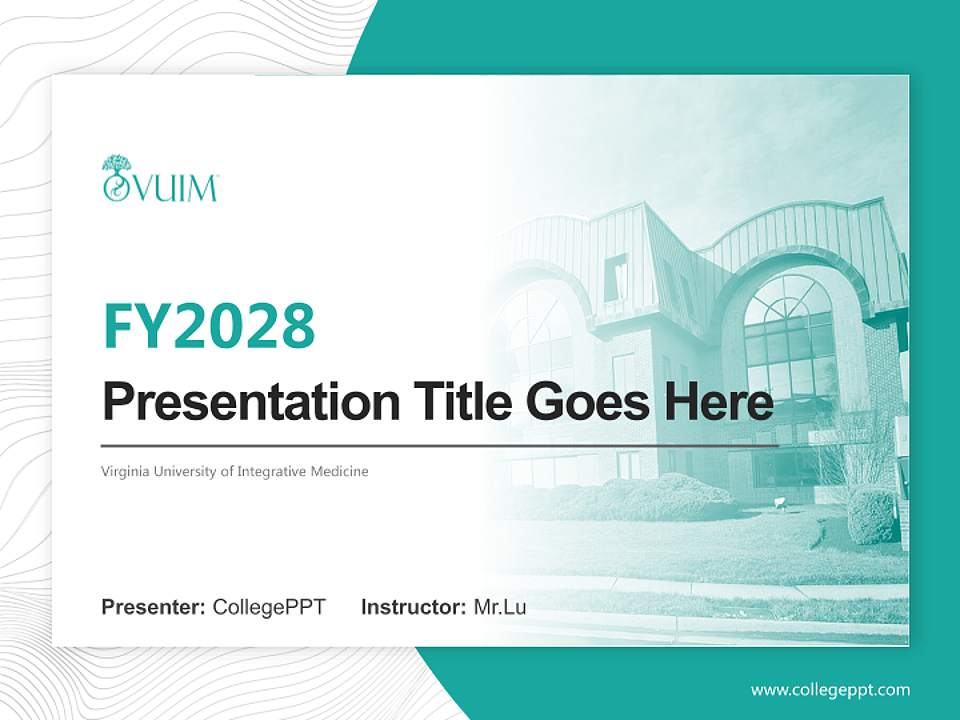 Virginia University of Integrative Medicine Academic Presentation/Research Findings Report PPT Template4:3 ratio PPT effect preview image5