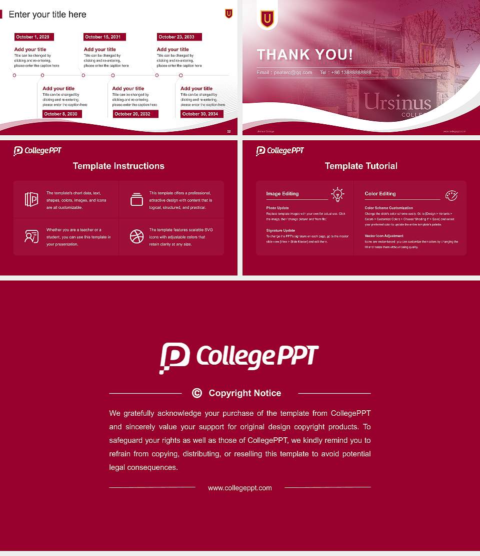 Ursinus College Lecture Sharing and Networking Event PPT Template16:9 ratio PPT effect preview image4