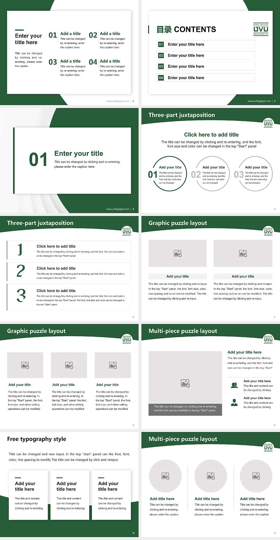 Utah Valley University Academic Presentation/Research Findings Report PPT Template4:3 ratio PPT effect preview image2