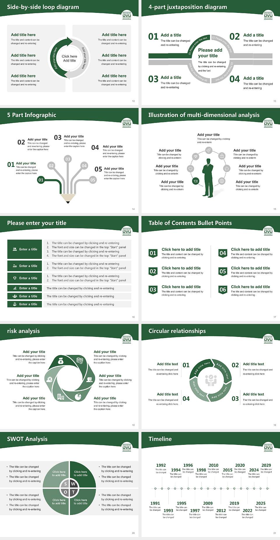 Utah Valley University Academic Presentation/Research Findings Report PPT Template4:3 ratio PPT effect preview image3