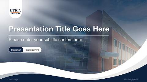 Utica College Lecture Sharing and Networking Event PPT Template