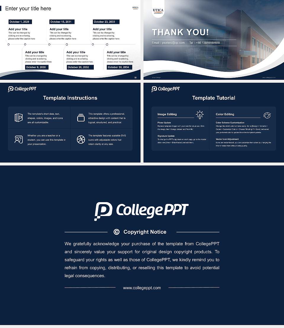 Utica College Lecture Sharing and Networking Event PPT Template16:9 ratio PPT effect preview image4
