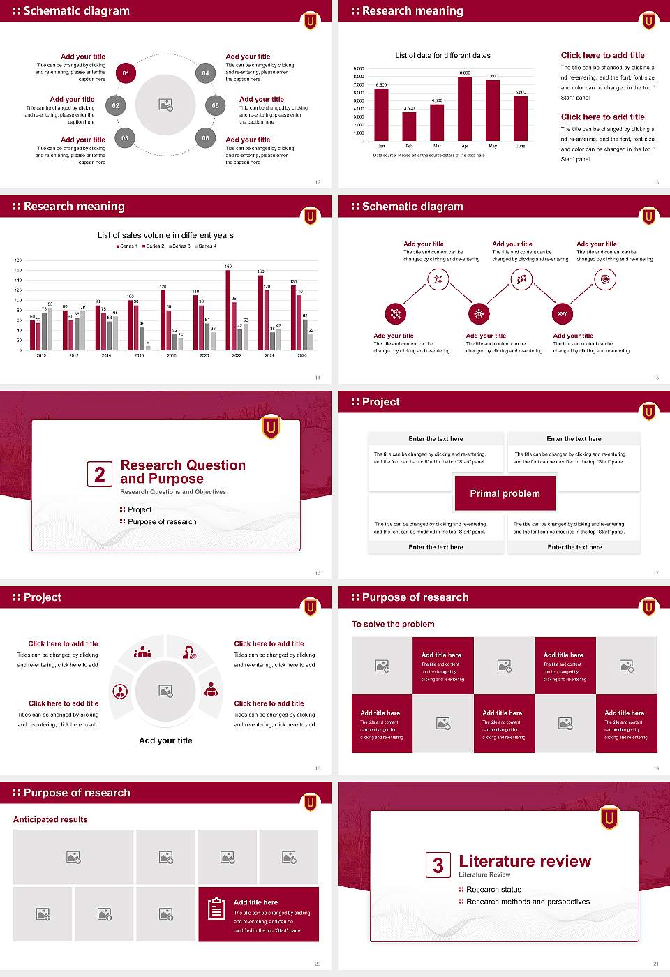 Ursinus College Graduation Thesis Defense PPT Template16:9 ratio PPT effect preview image3