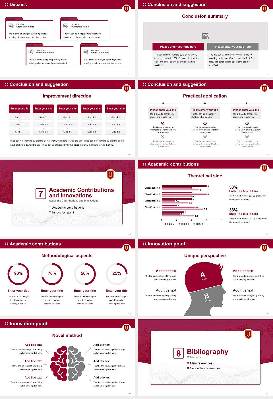 Ursinus College Graduation Thesis Defense PPT Template16:9 ratio PPT effect preview image6