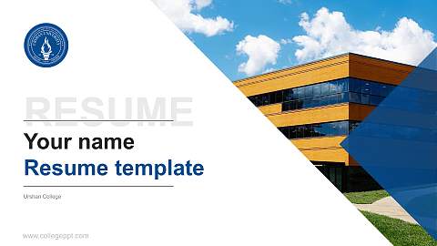 Urshan College Resume PPT Template