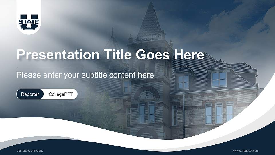 Utah State University Lecture Sharing and Networking Event PPT Template16:9 ratio PPT effect preview image