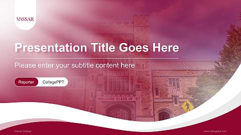 Vassar College Lecture Sharing and Networking Event PPT Template