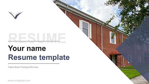 Virginia Beach Theological Seminary Resume PPT Template