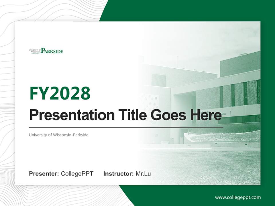 University of Wisconsin-Parkside Academic Presentation/Research Findings Report PPT Template4:3 ratio PPT effect preview image5