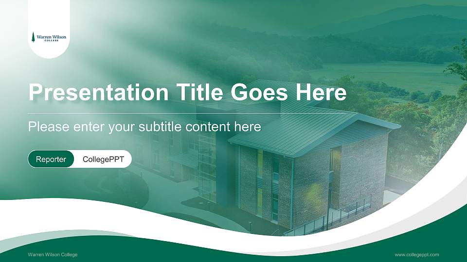 Warren Wilson College Lecture Sharing and Networking Event PPT Template16:9 ratio PPT effect preview image
