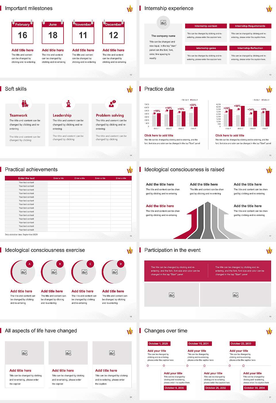 Walnut Hill College National Scholarship Defense PPT Template16:9 ratio PPT effect preview image3