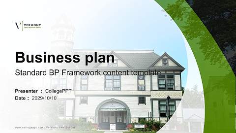 Vermont Law School Competition/Entrepreneurship Contest PPT Template