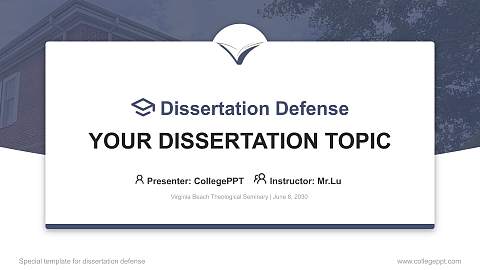 Virginia Beach Theological Seminary Graduation Thesis Defense PPT Template