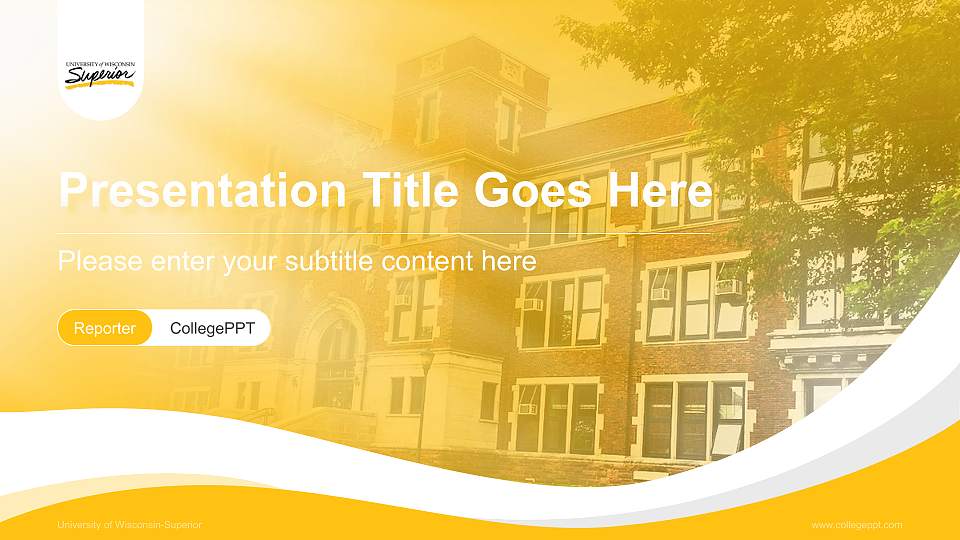University of Wisconsin-Superior Lecture Sharing and Networking Event PPT Template16:9 ratio PPT effect preview image