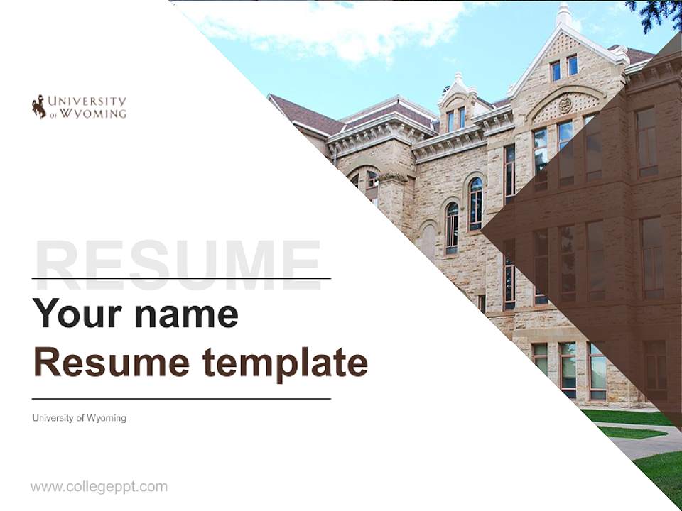 University of Wyoming Resume PPT Template4:3 ratio PPT effect preview image5