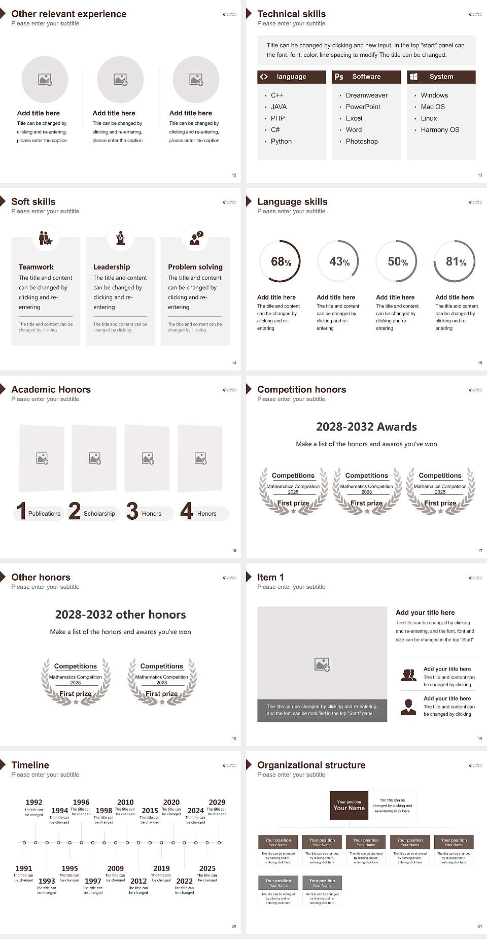 University of Wyoming Resume PPT Template4:3 ratio PPT effect preview image3