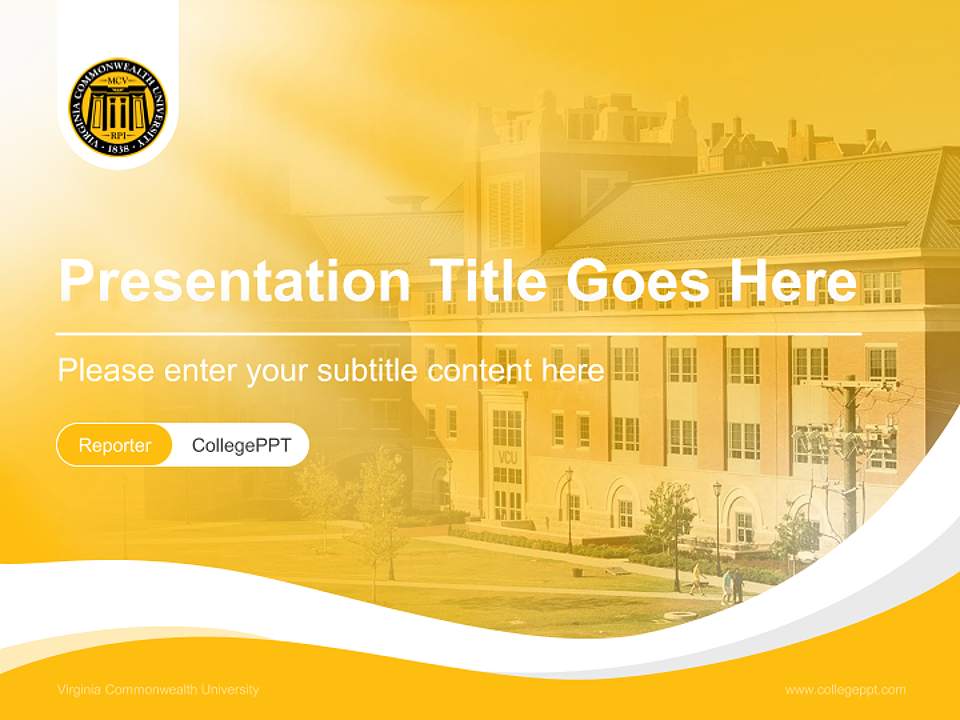 Virginia Commonwealth University Lecture Sharing and Networking Event PPT Template4:3 ratio PPT effect preview image4