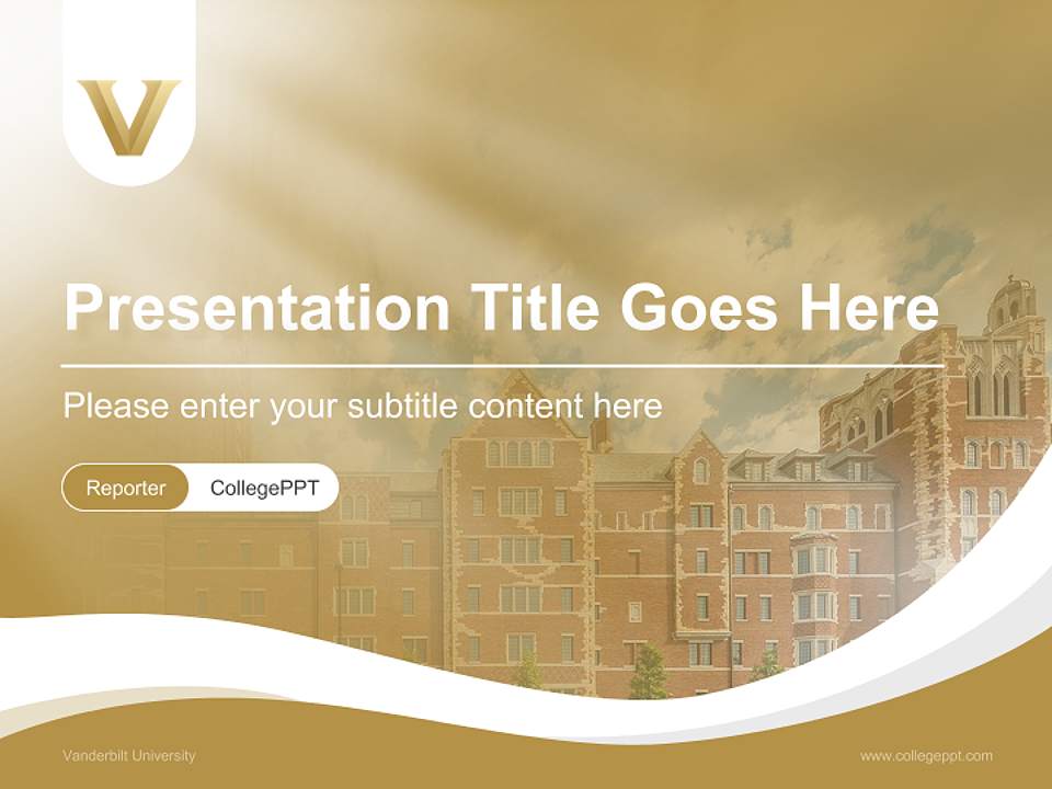 Vanderbilt University Lecture Sharing and Networking Event PPT Template4:3 ratio PPT effect preview image4