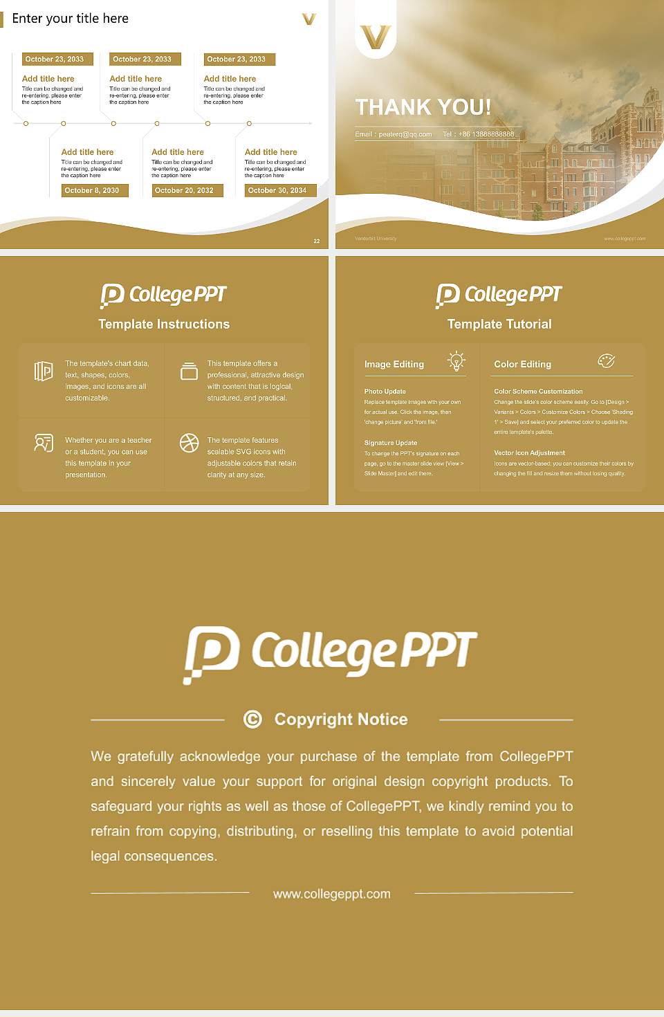 Vanderbilt University Lecture Sharing and Networking Event PPT Template4:3 ratio PPT effect preview image4