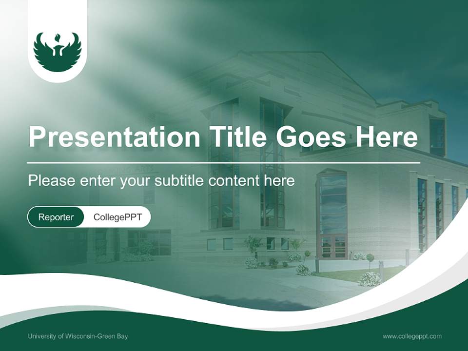 University of Wisconsin-Green Bay Lecture Sharing and Networking Event PPT Template4:3 ratio PPT effect preview image4