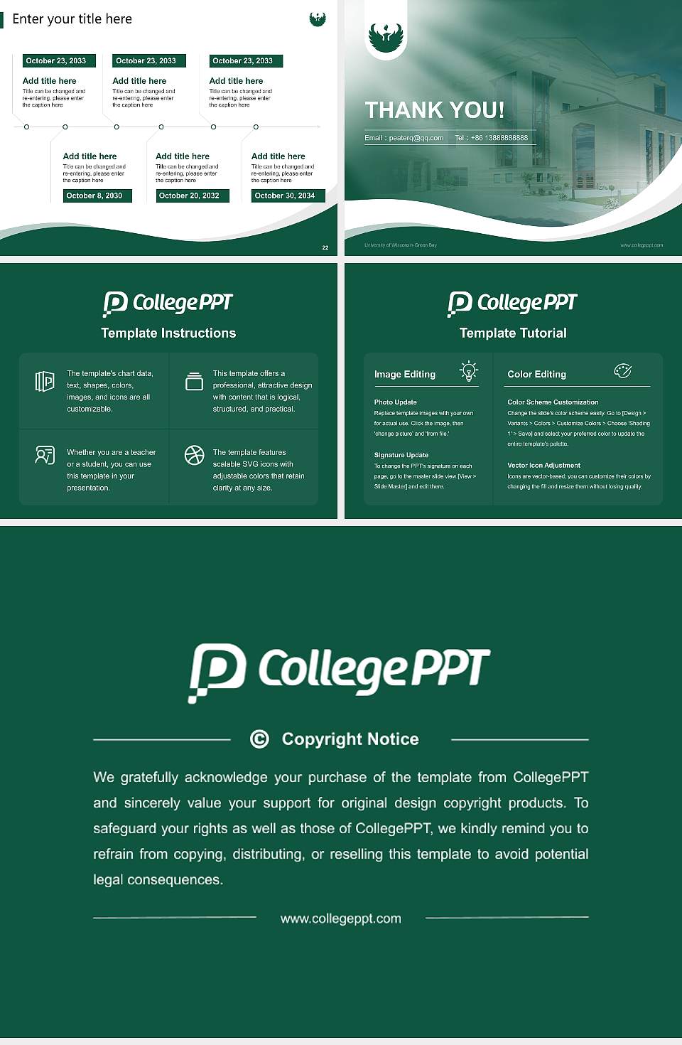 University of Wisconsin-Green Bay Lecture Sharing and Networking Event PPT Template4:3 ratio PPT effect preview image4