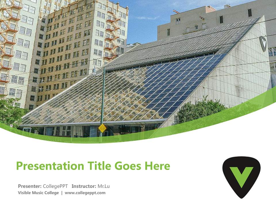 Visible Music College Course/Courseware Creation PPT Template4:3 ratio PPT effect preview image5