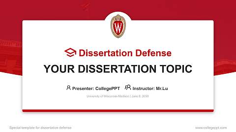 University of Wisconsin-Madison Graduation Thesis Defense PPT Template