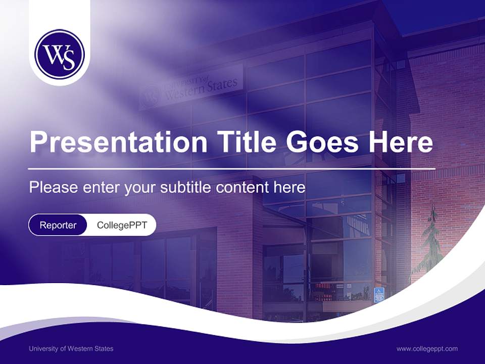 University of Western States Lecture Sharing and Networking Event PPT Template4:3 ratio PPT effect preview image4