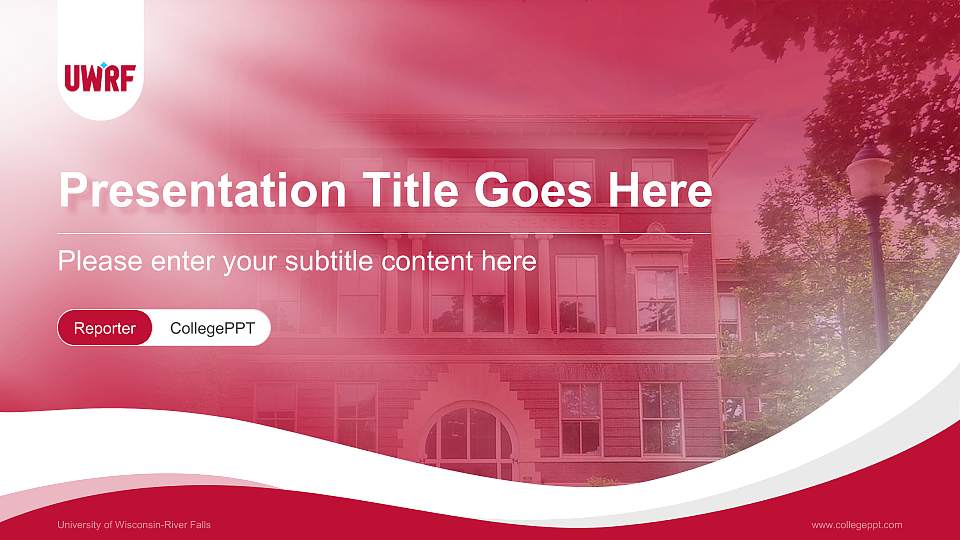 University of Wisconsin-River Falls Lecture Sharing and Networking Event PPT Template16:9 ratio PPT effect preview image