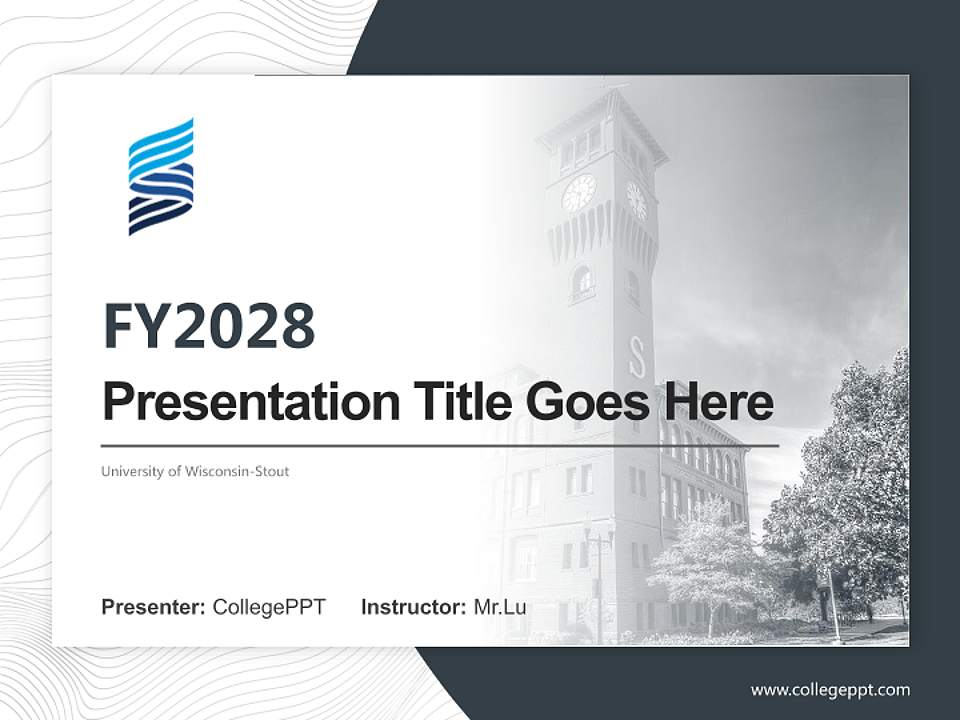 University of Wisconsin-Stout Academic Presentation/Research Findings Report PPT Template4:3 ratio PPT effect preview image5