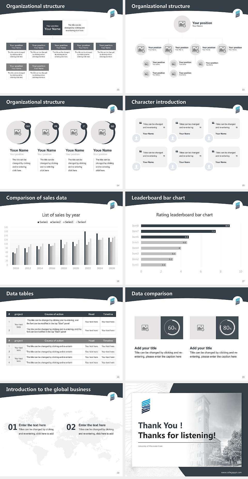 University of Wisconsin-Stout Academic Presentation/Research Findings Report PPT Template4:3 ratio PPT effect preview image4