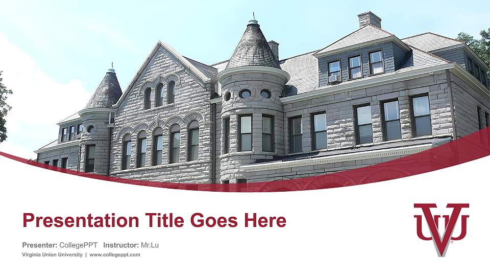Virginia Union University Course/Courseware Creation PPT Template16:9 ratio PPT effect preview image