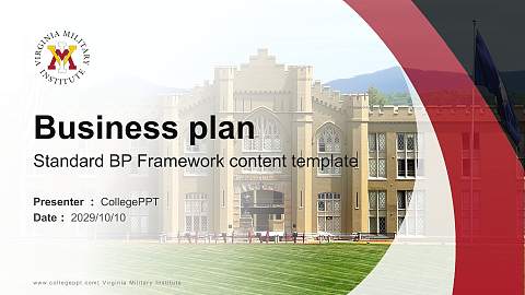 Virginia Military Institute Competition/Entrepreneurship Contest PPT Template