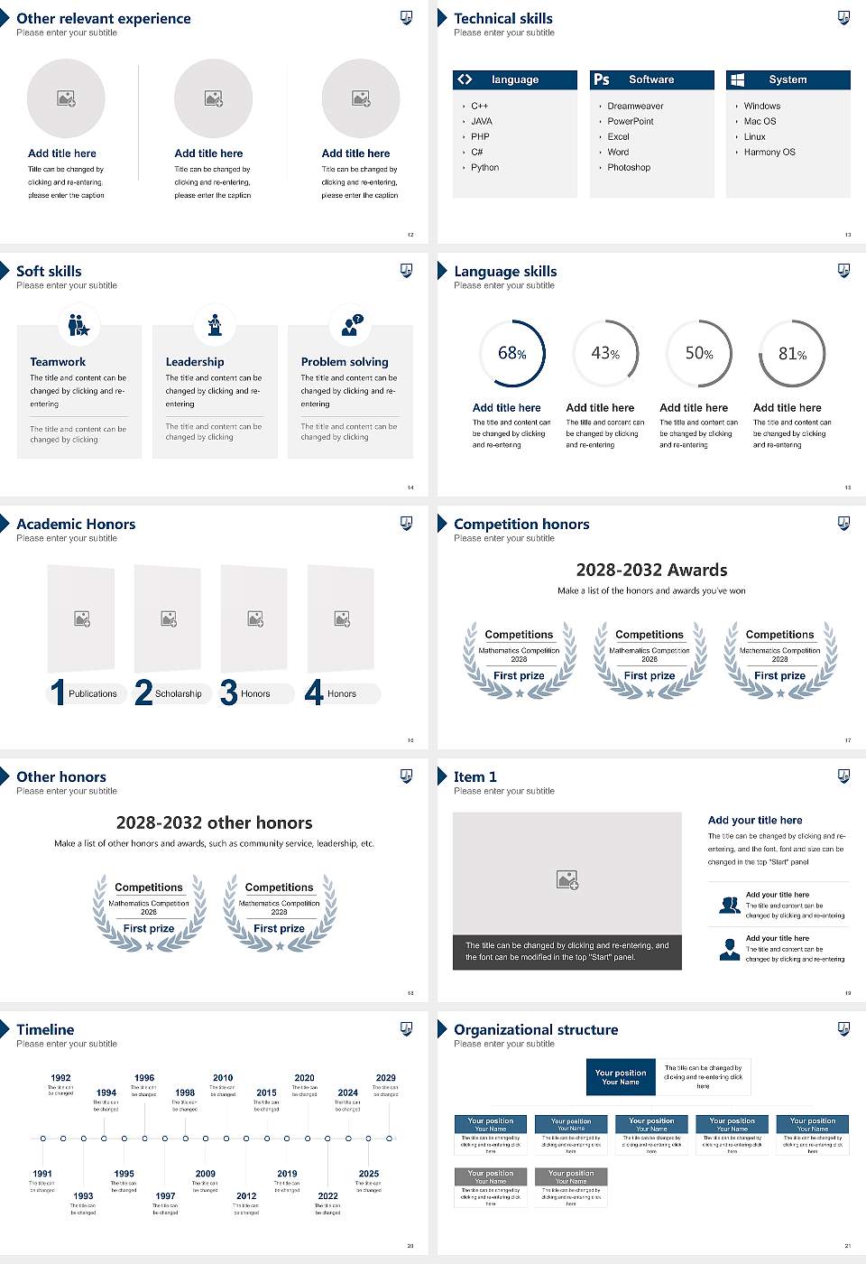 Virginia Wesleyan University Resume PPT Template16:9 ratio PPT effect preview image3