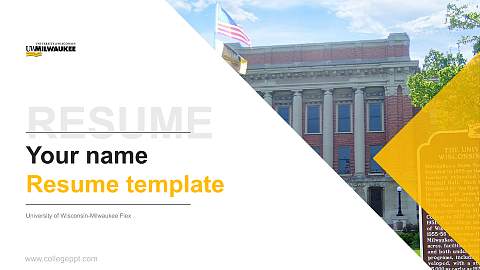 University of Wisconsin-Milwaukee Flex Resume PPT Template