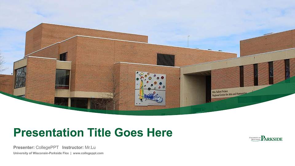 University of Wisconsin-Parkside Flex Course/Courseware Creation PPT Template16:9 ratio PPT effect preview image