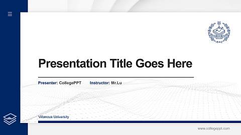 Villanova University Thesis Proposal/Graduation Defense PPT Template