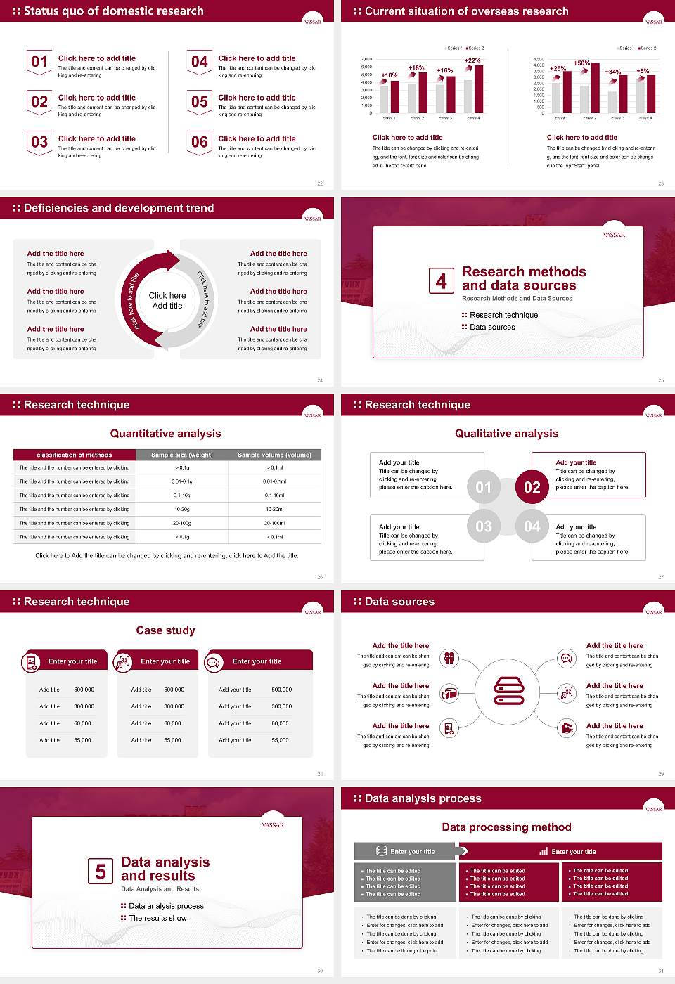 Vassar College Graduation Thesis Defense PPT Template16:9 ratio PPT effect preview image4