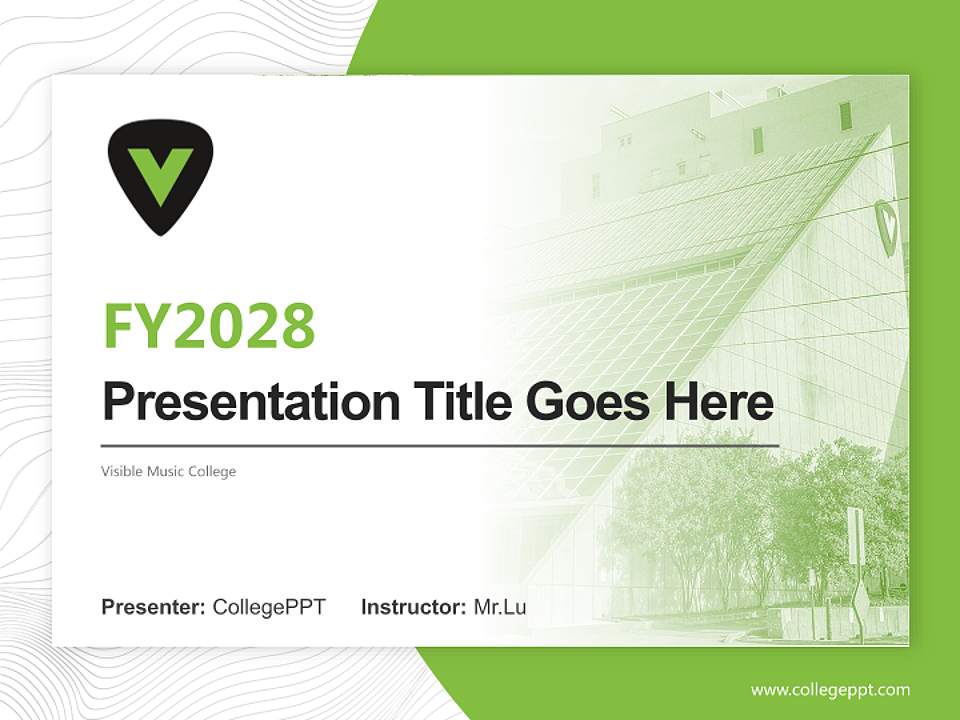 Visible Music College Academic Presentation/Research Findings Report PPT Template4:3 ratio PPT effect preview image5