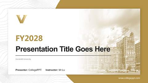 Vanderbilt University Academic Presentation/Research Findings Report PPT Template