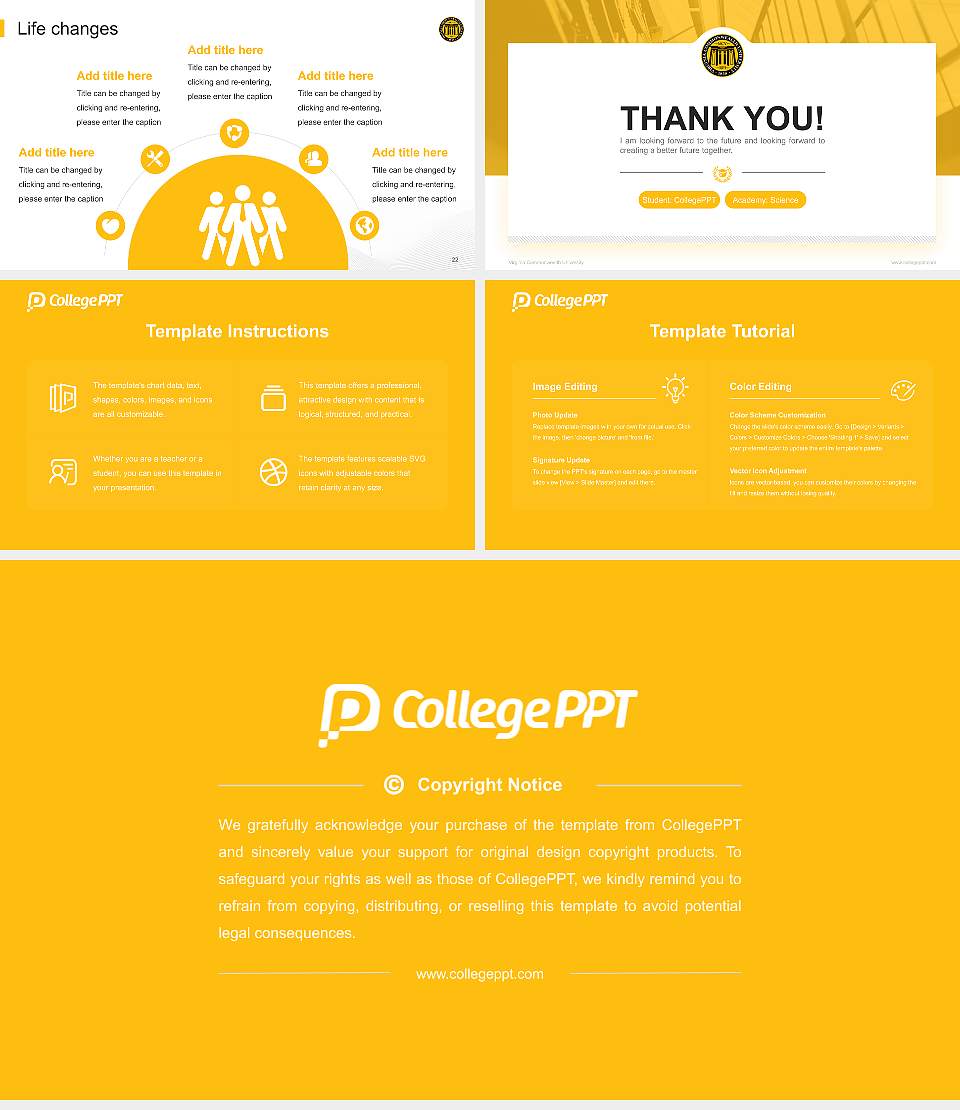 Virginia Commonwealth University National Scholarship Defense PPT Template16:9 ratio PPT effect preview image4