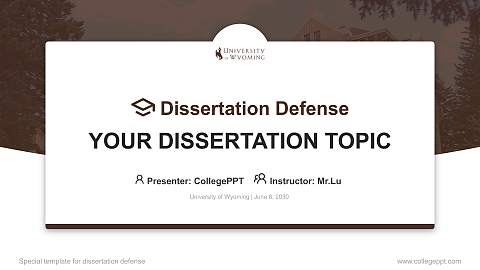 University of Wyoming Graduation Thesis Defense PPT Template