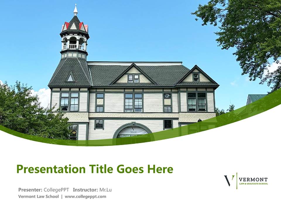 Vermont Law School Course/Courseware Creation PPT Template4:3 ratio PPT effect preview image5