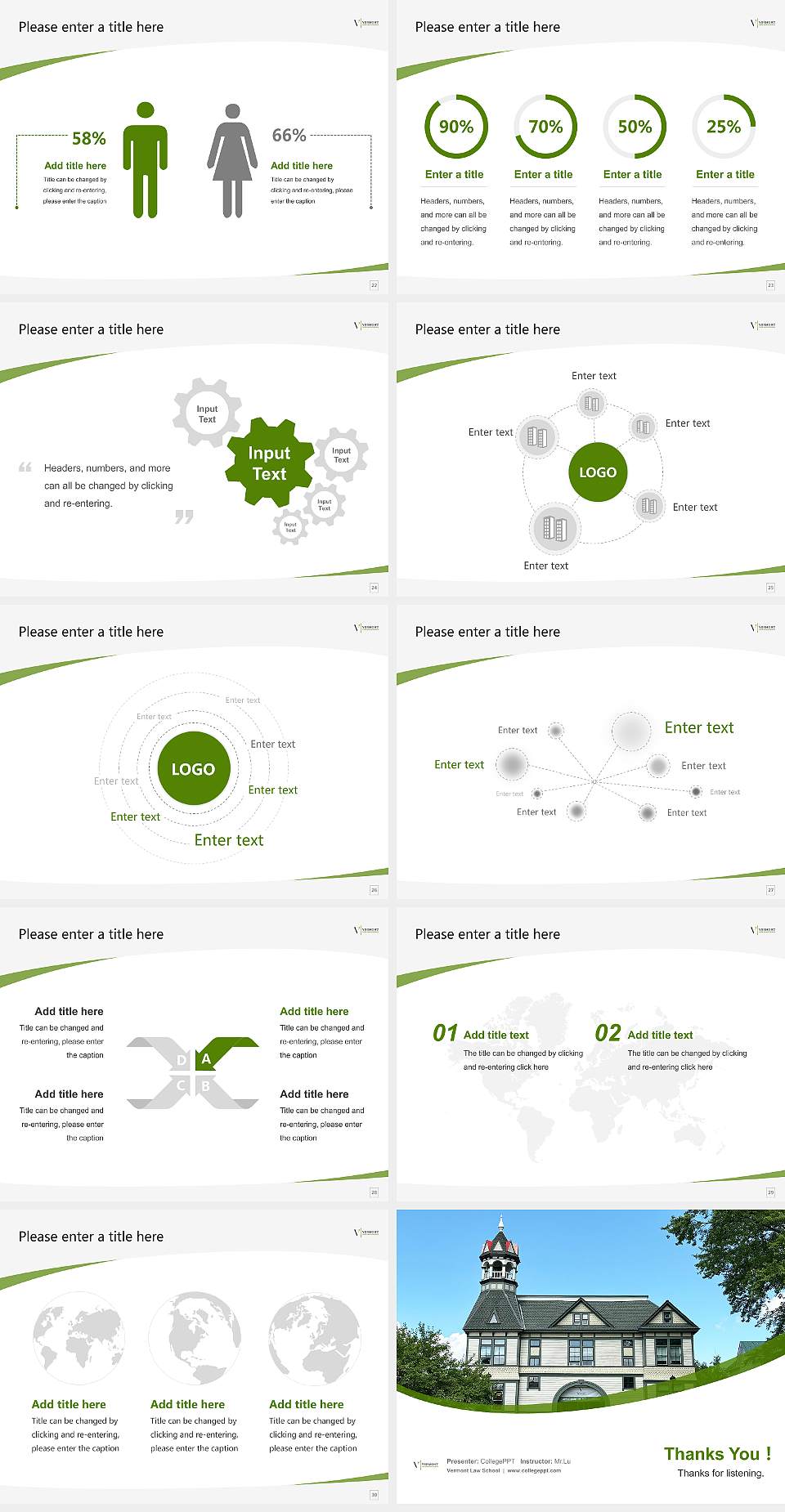 Vermont Law School Course/Courseware Creation PPT Template4:3 ratio PPT effect preview image4