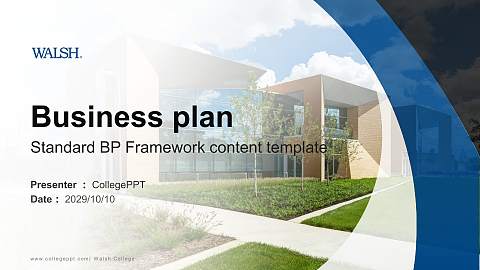 Walsh College Competition/Entrepreneurship Contest PPT Template
