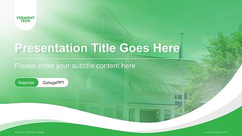 Vermont Technical College Lecture Sharing and Networking Event PPT Template