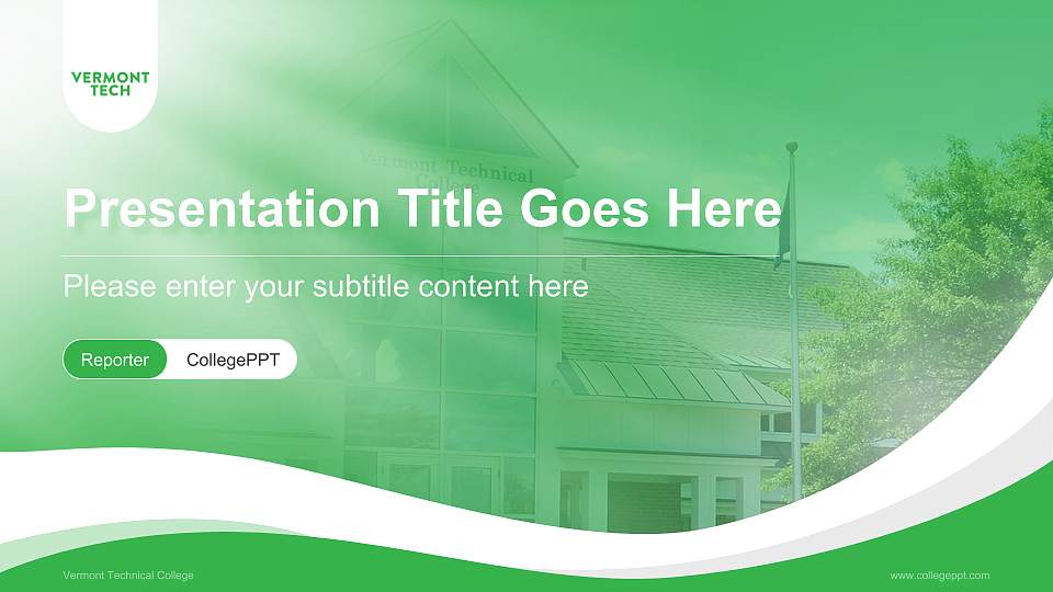 Vermont Technical College Lecture Sharing and Networking Event PPT Template16:9 ratio PPT effect preview image