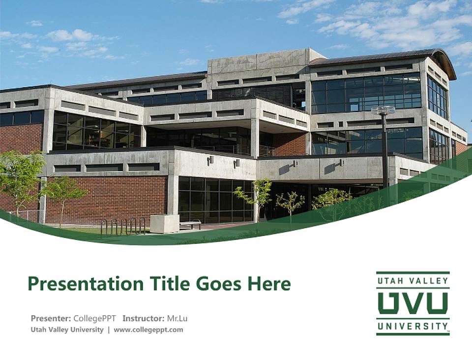 Utah Valley University Course/Courseware Creation PPT Template4:3 ratio PPT effect preview image5